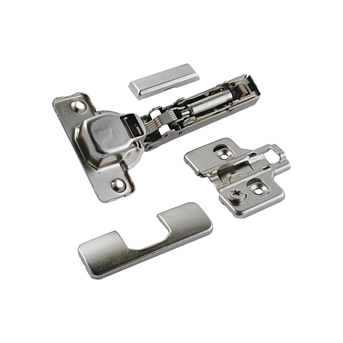 Pack 6 Uds Bisagras Rectas Cazoleta Clip con Freno y Regulación Ø 35 mm Níquel-2