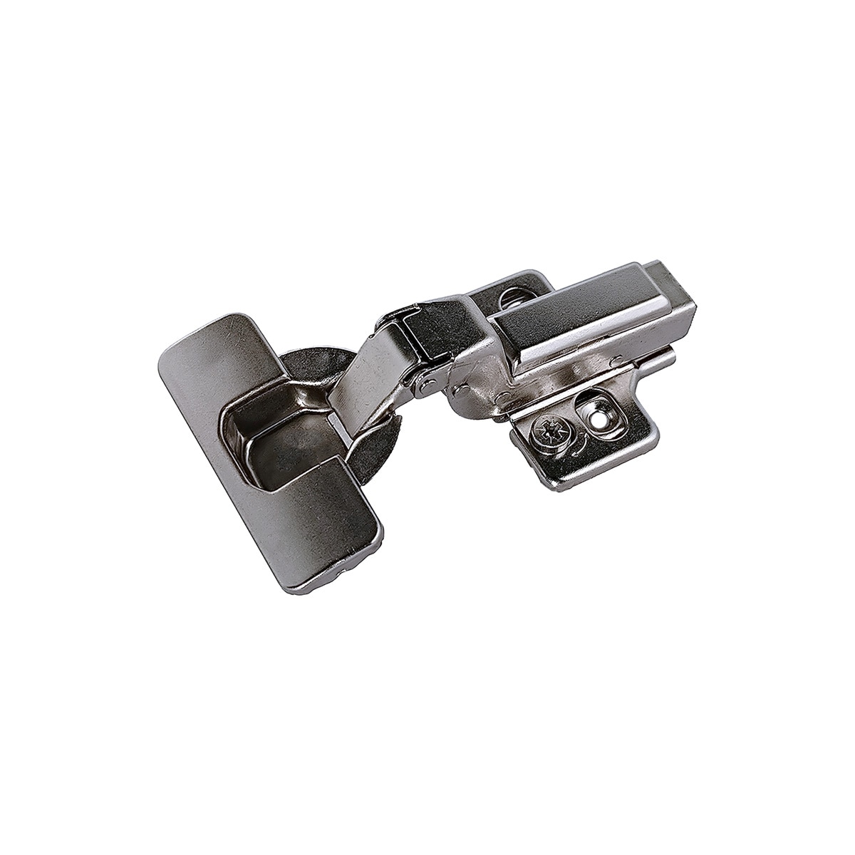 Pack 6 Uds Bisagras Súper Acodadadas Cazoleta Clip con Freno y Regulación Ø 35 mm Níquel-1