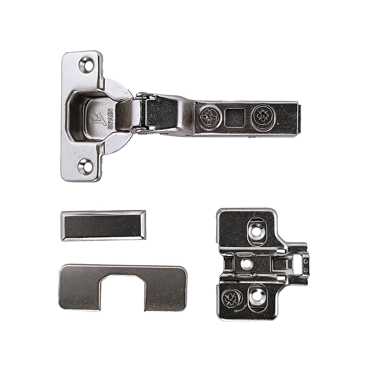 Pack 6 Uds Bisagras Súper Acodadadas Cazoleta Clip con Freno y Regulación Ø 35 mm Níquel-5