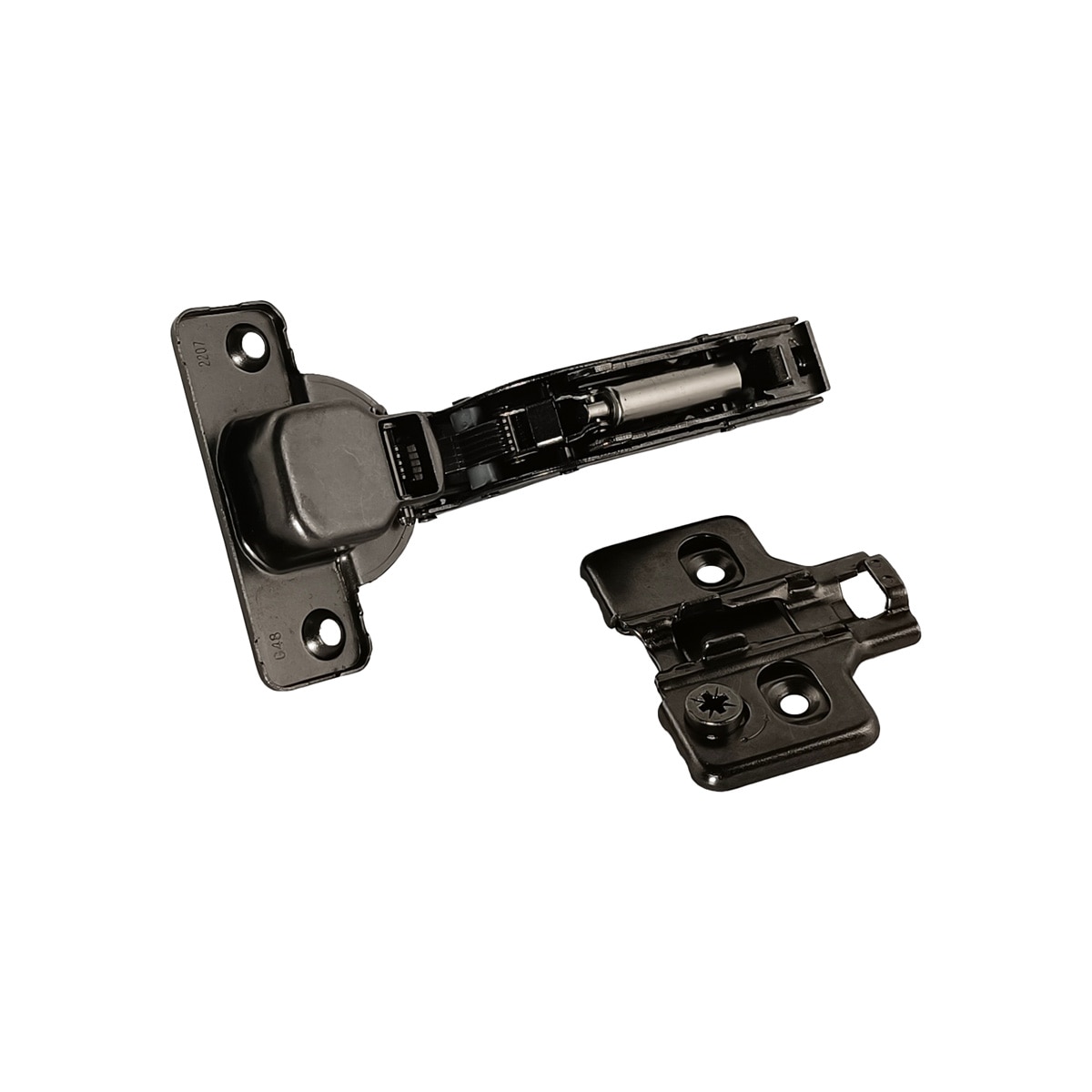 Pack 6 Uds Bisagras Súper Acodadadas Cazoleta  Clip con Freno y Regulación Ø 35 mm Antracita-2