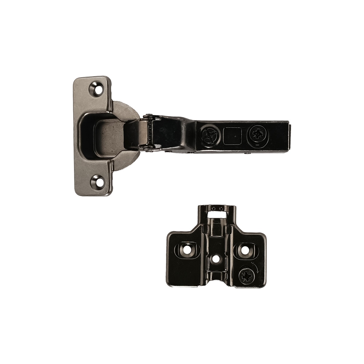 Pack 6 Uds Bisagras Súper Acodadadas Cazoleta  Clip con Freno y Regulación Ø 35 mm Antracita-3