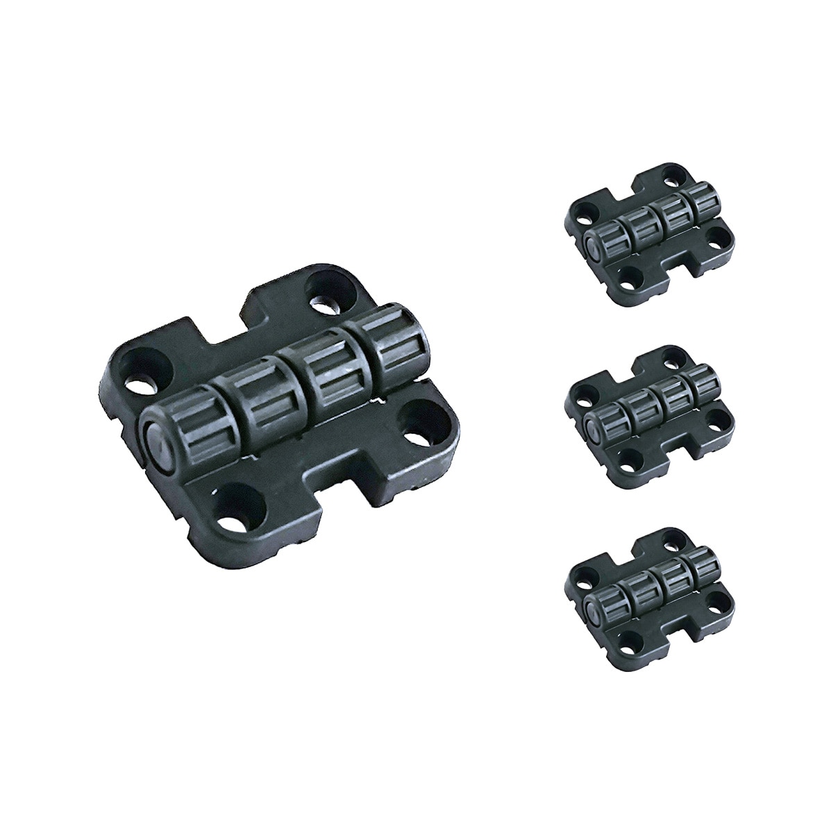 Pack 4 Uds Bisagras Negras de Resina Negro-5