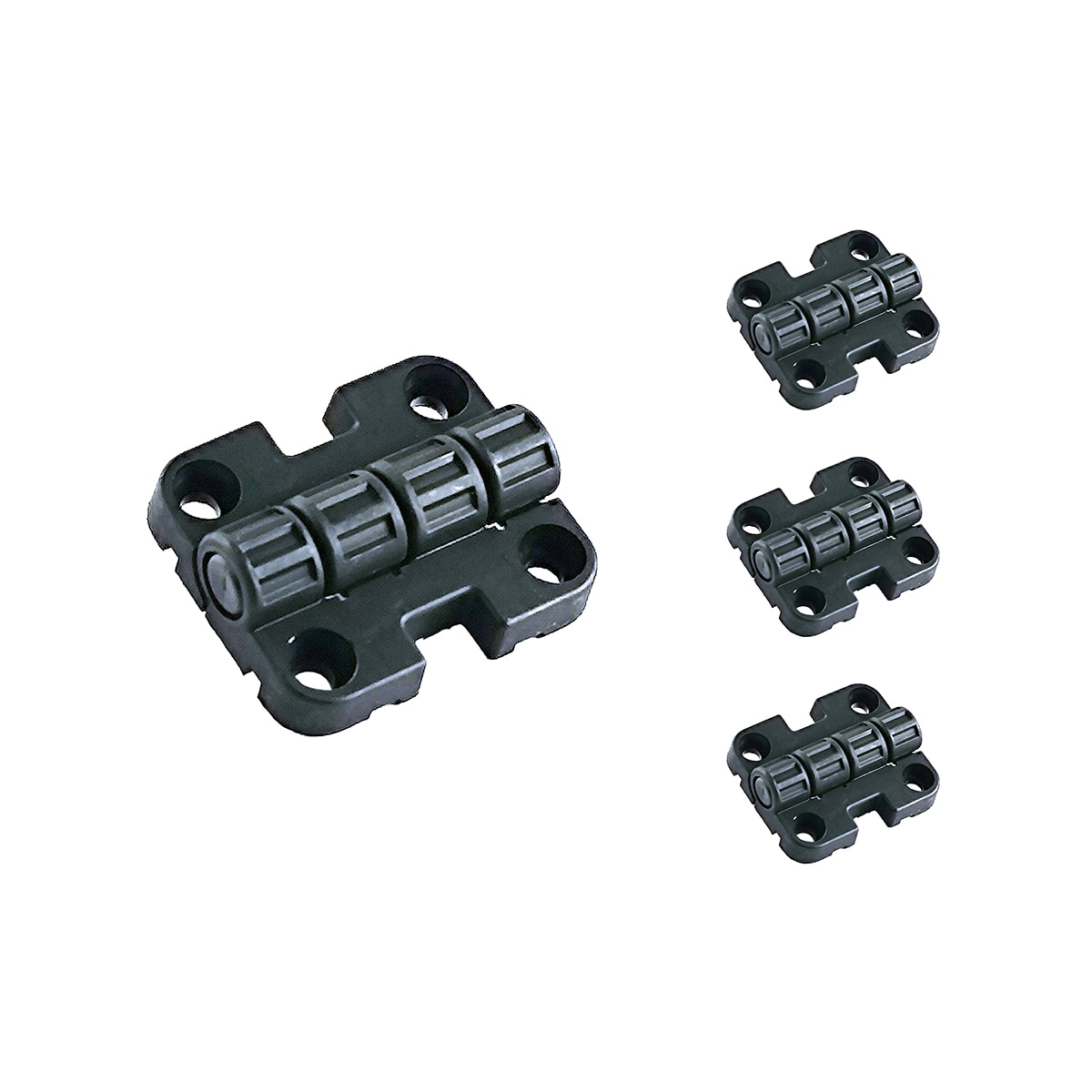 Pack 4 Uds Bisagras Negras de Resina Negro-6
