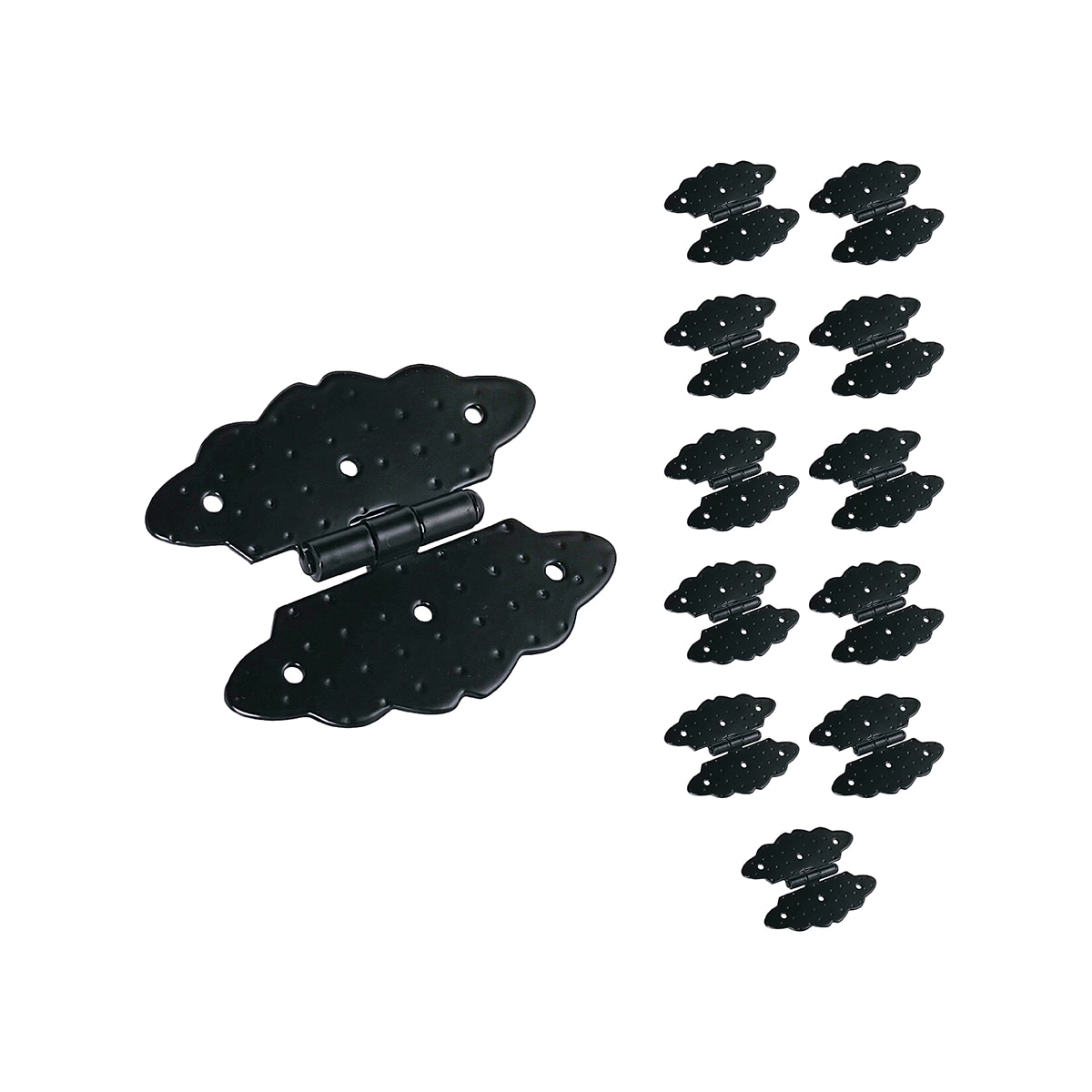 Pack 12 Unid. Dobradiças de Borboleta Preto-4