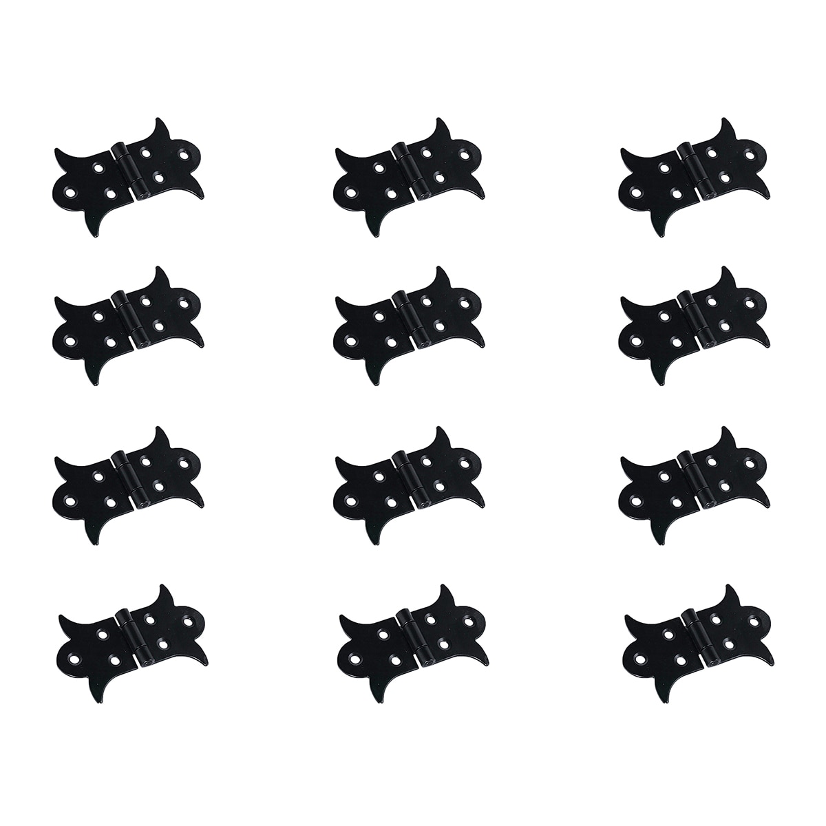 Imagen 0 de Pack 12 Uds Bisagras Negras