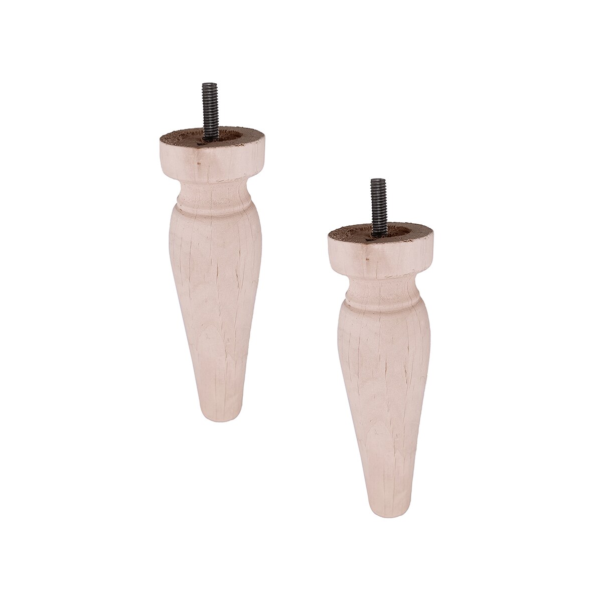 Pack 2 Patas Madera de Haya Roscadas M8 Haya-3