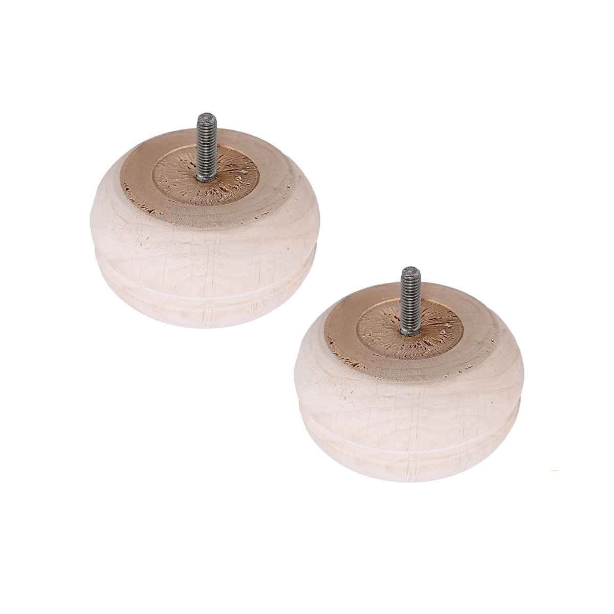 Imagen 0 de Pack 2 Patas Madera de Haya Roscadas M8