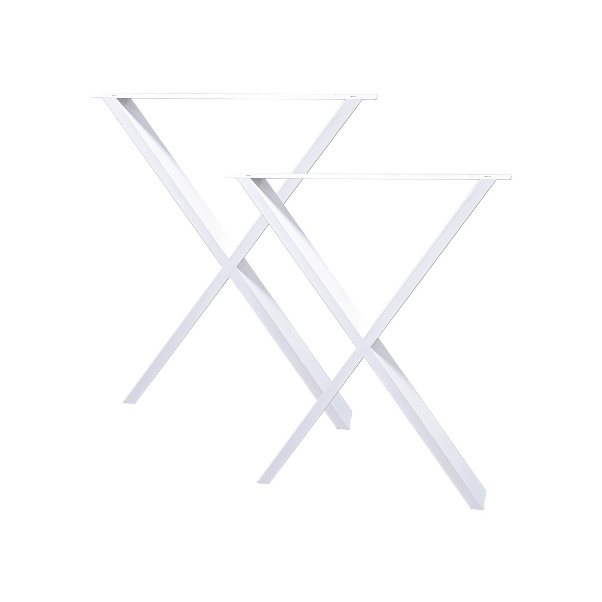 Pack 2  Patas Mesa Forma X Blanco-2