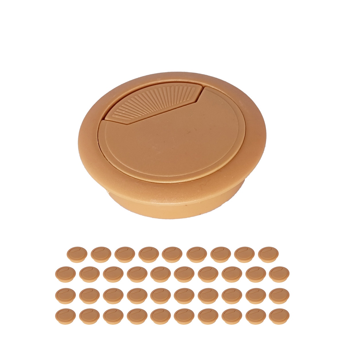 Pack 20 Uds Tapas Pasacables Beige-1
