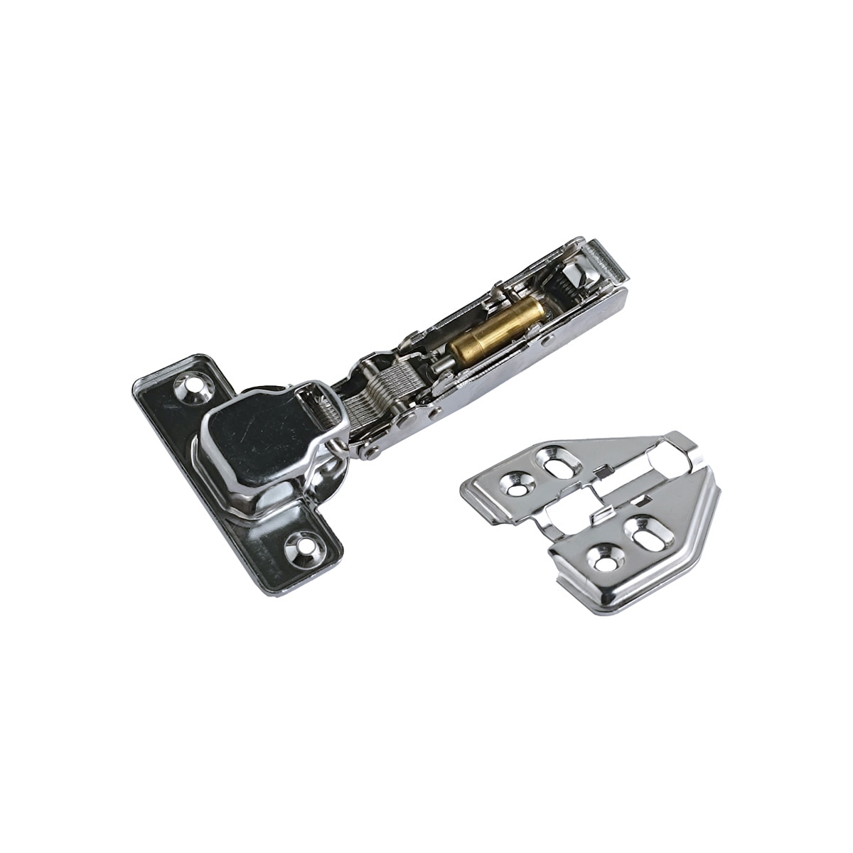 Pack 6 Uds Bisagras Rectas Cazoleta con Freno Apertura 105º Ø 35 mm Acero Inox-2