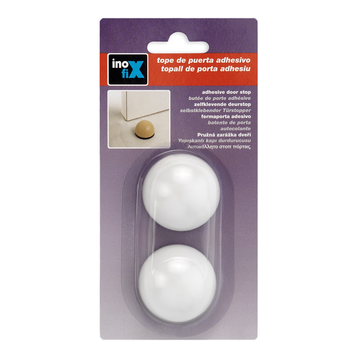 Tope Adhesivo Flexible 2 Uds Blanco-2