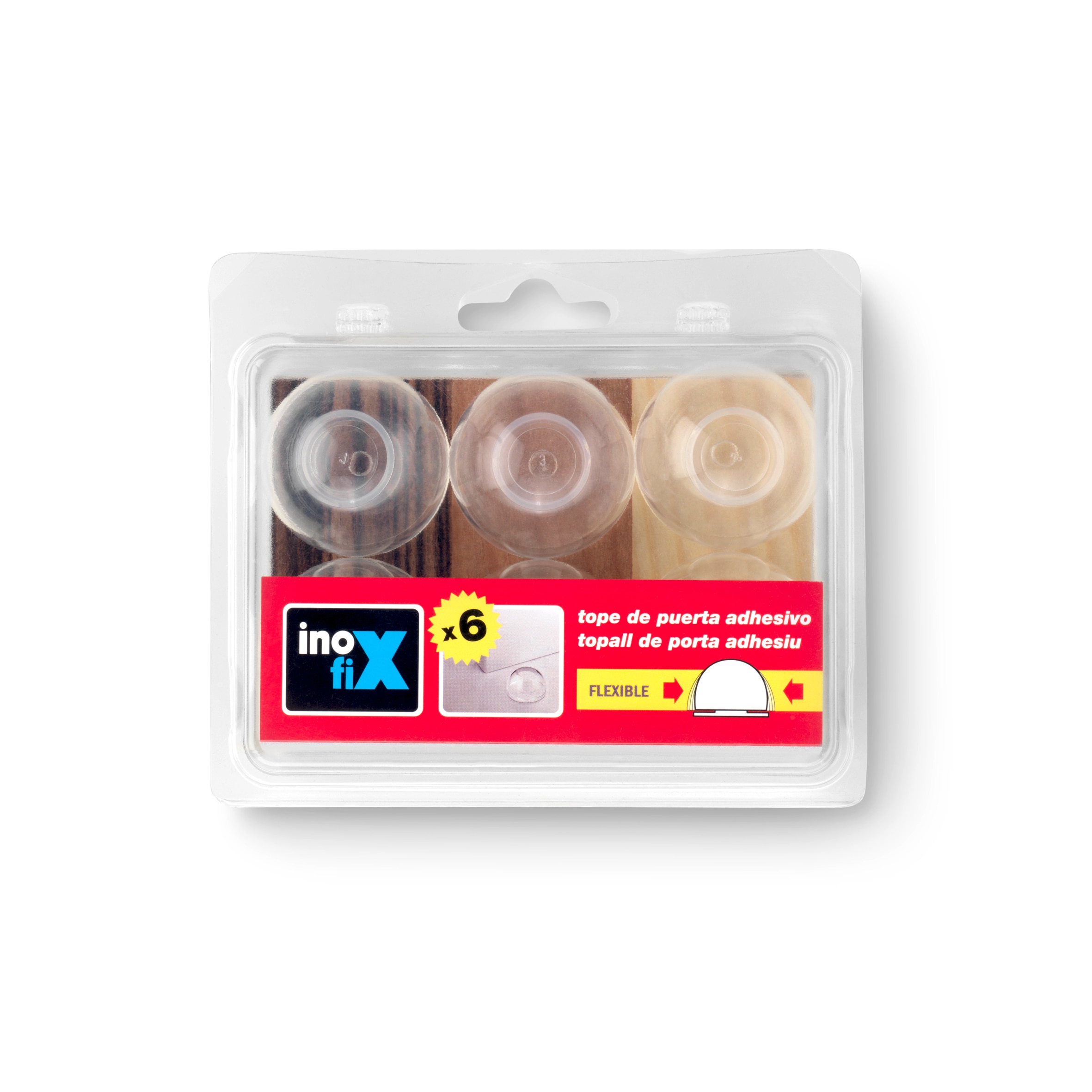 Tope Adhesivo Flexible 6 Uds Cristal-2