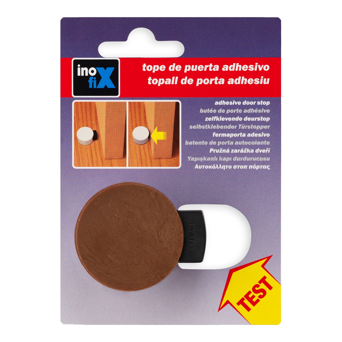 Tope Adhesivo Amortiguador Acabado Madera Blanco-2