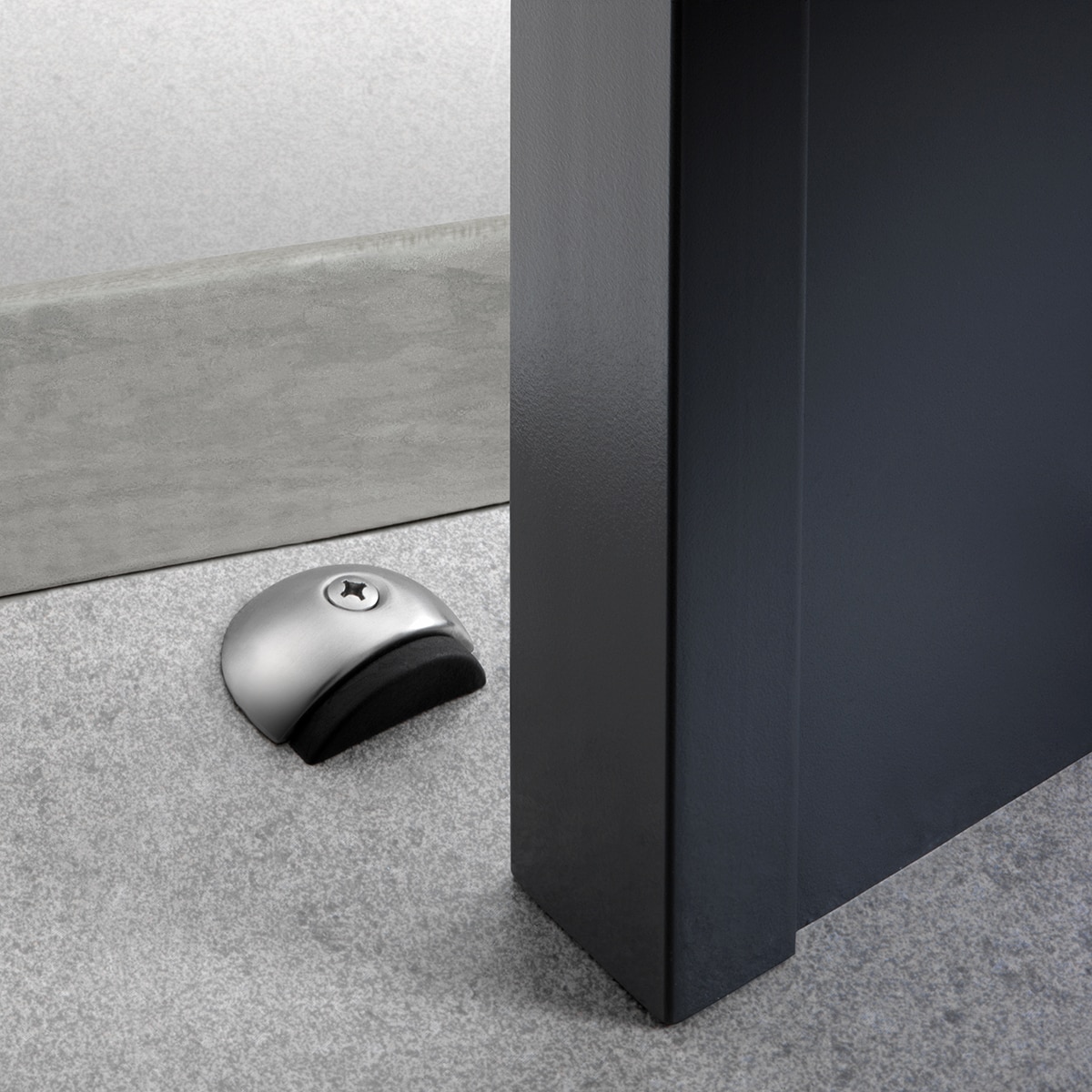 Tope Puerta Semiesférico Amortiguador Caucho Acero Inox-3