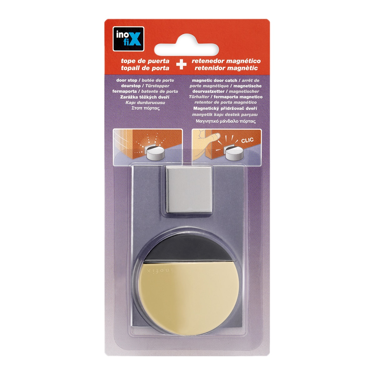 Tope Adhesivo Retenedor Magnético Beige-2