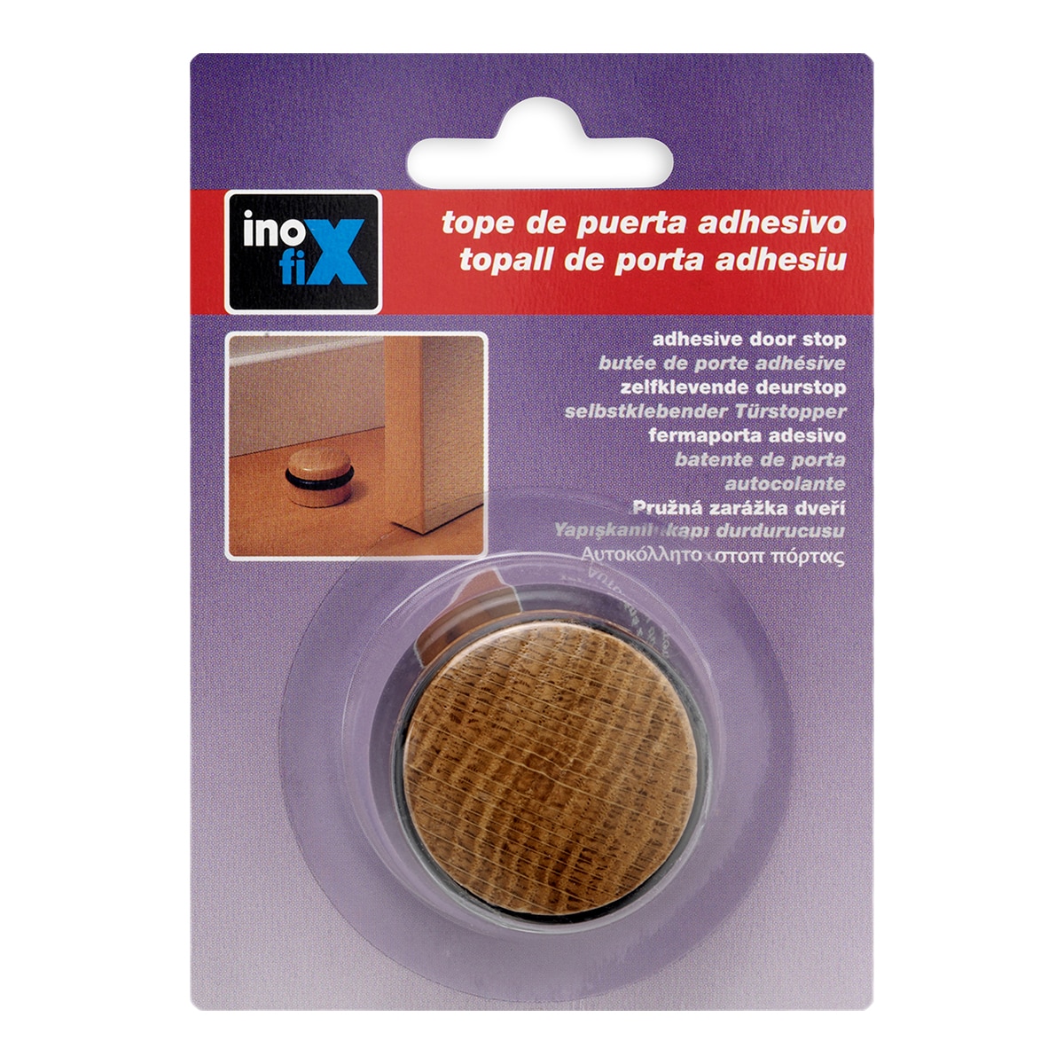 Tope Adhesivo Cilíndrico Madera Roble-2