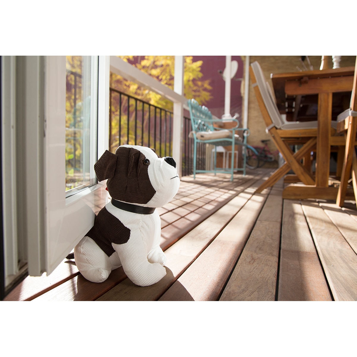 Tope Textil Decorativo Perro Blanco/Marrón-3