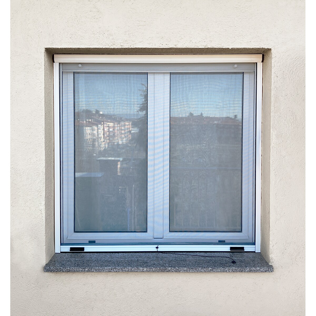 Kit mosquitera enrollable vertical para ventana Blanco / Gris-2