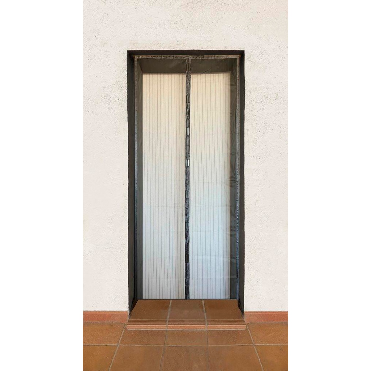 Mosquitera Magnética para puertas Negro-2