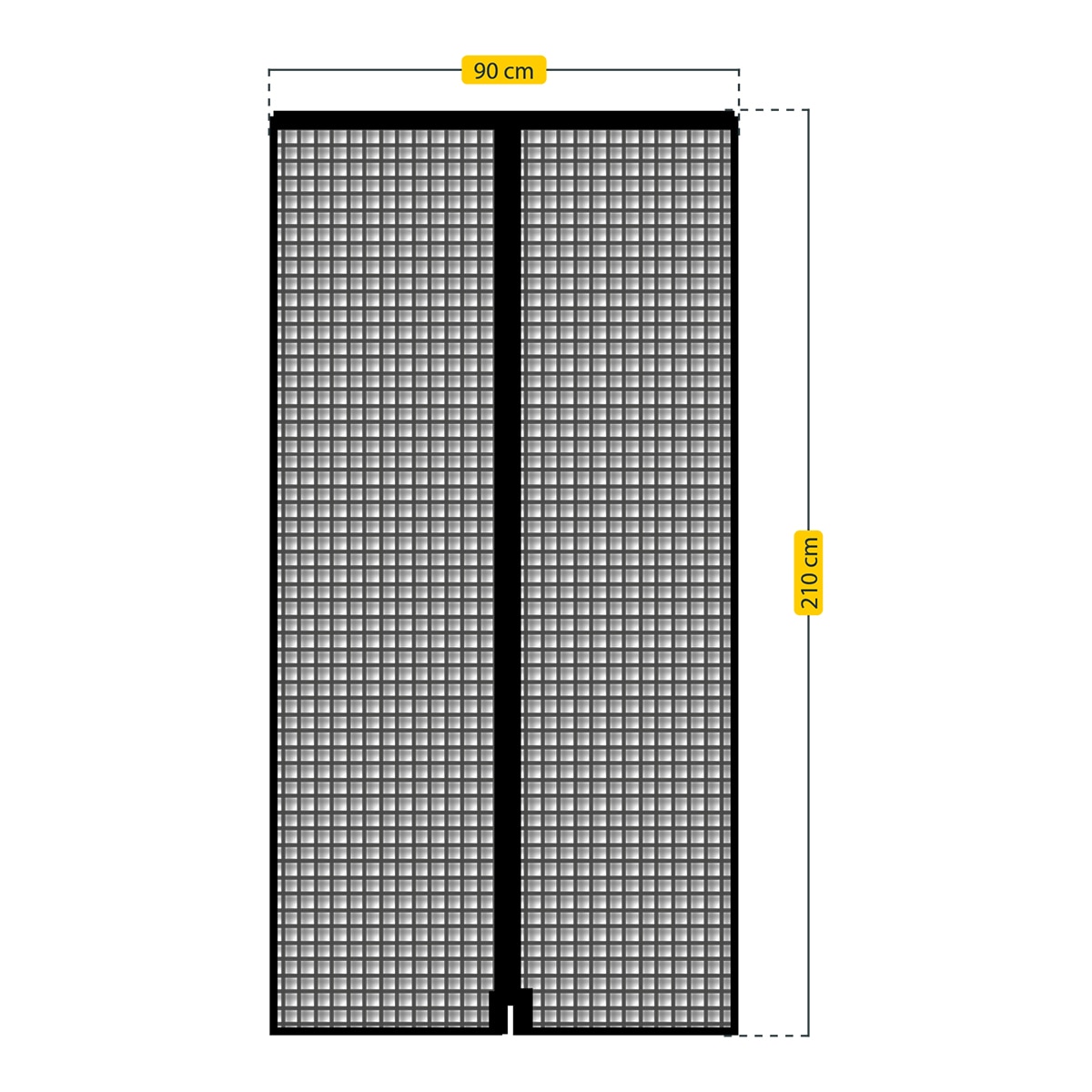 Mosquitera Magnética Puertas 90 x 210 cm Antracita-5