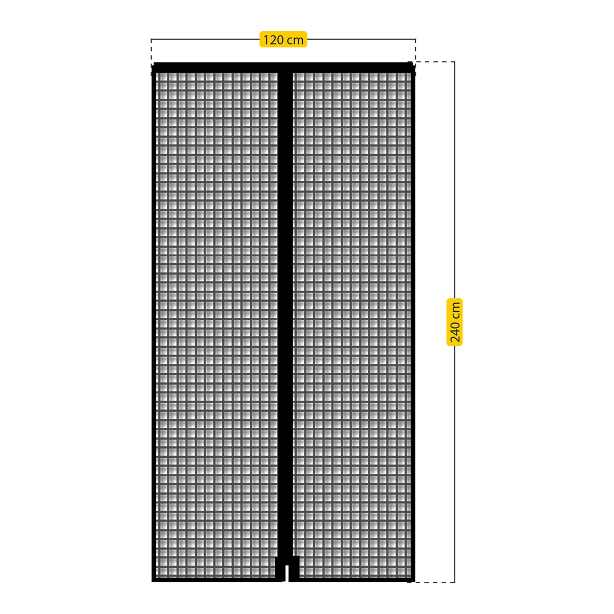 Mosquitera Magnética Puertas 120 x 240 cm Antracita-5