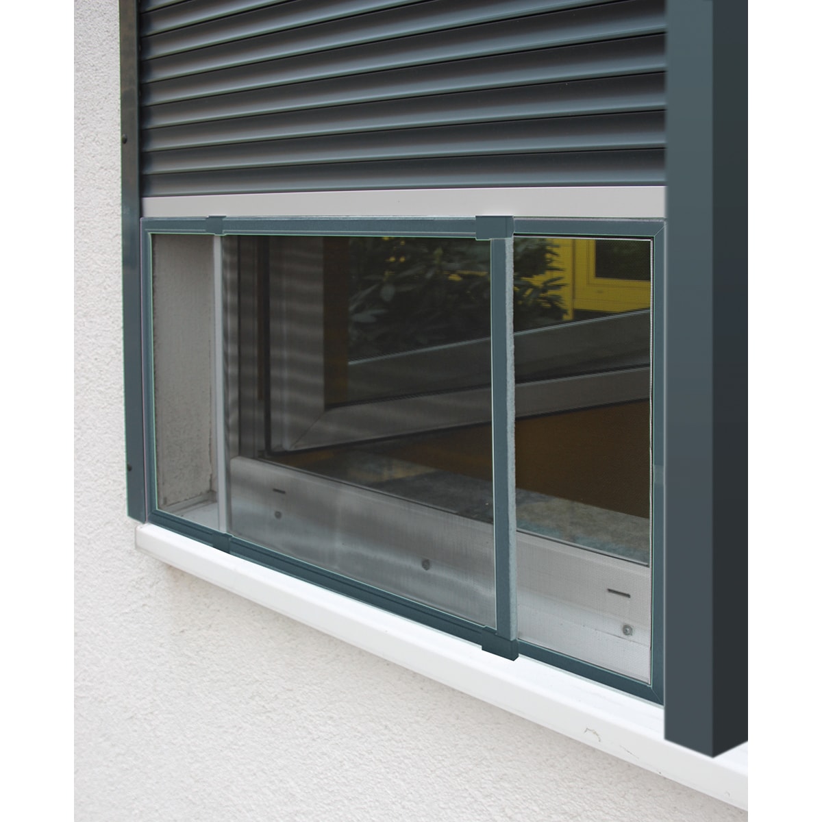 Rede Mosquiteira Fixa Extensível para Janelas Corrediças - 75 a 142 cm Antracite-5