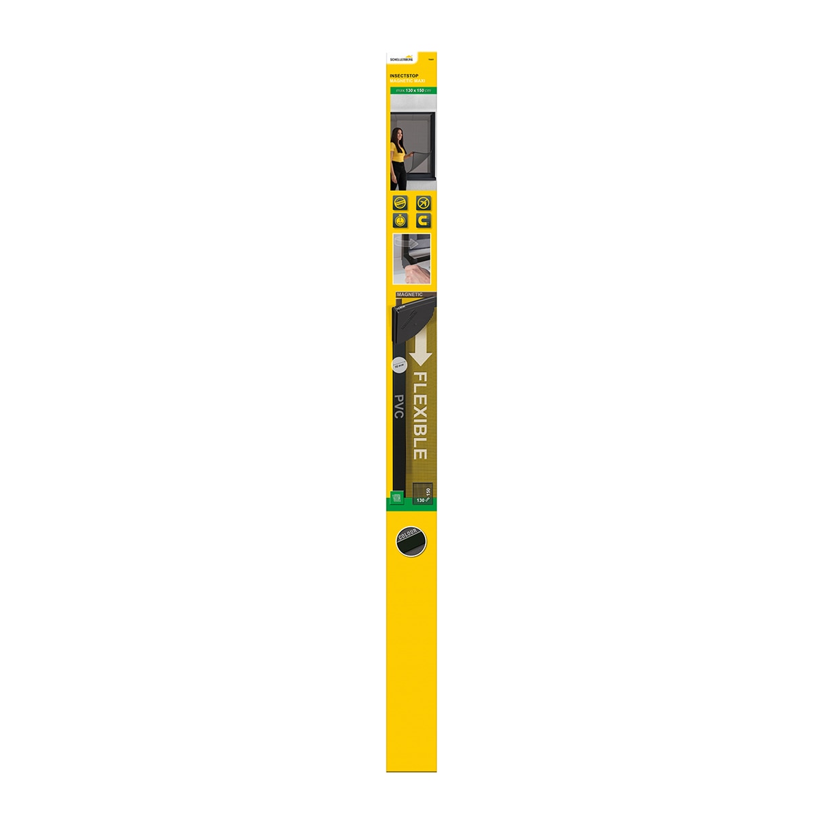 Mosquitera Magnética para Ventanas 130 x 150 cm Negro-6