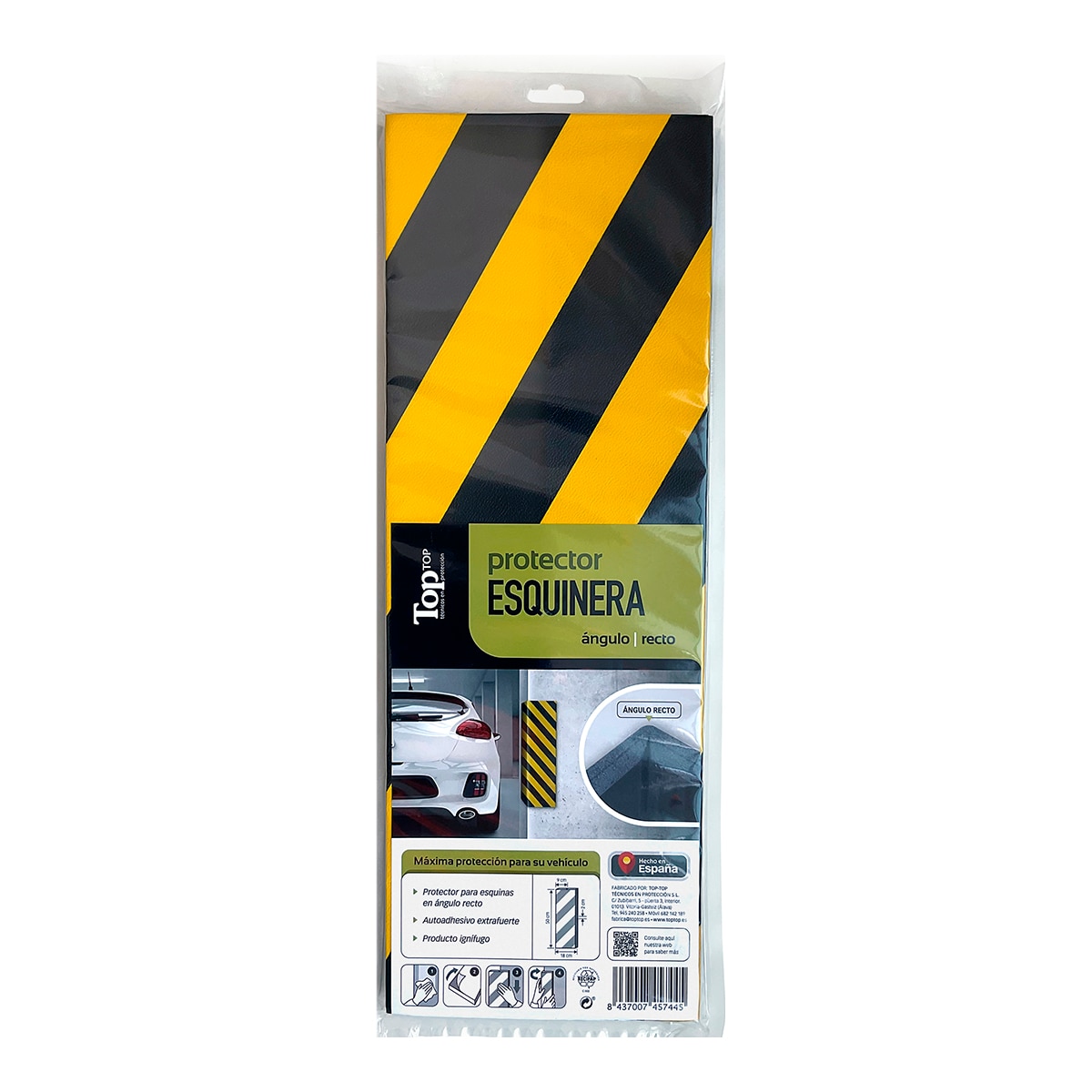 Tope Protector Esquinas Ángulo Recto Amarillo / Negro-5