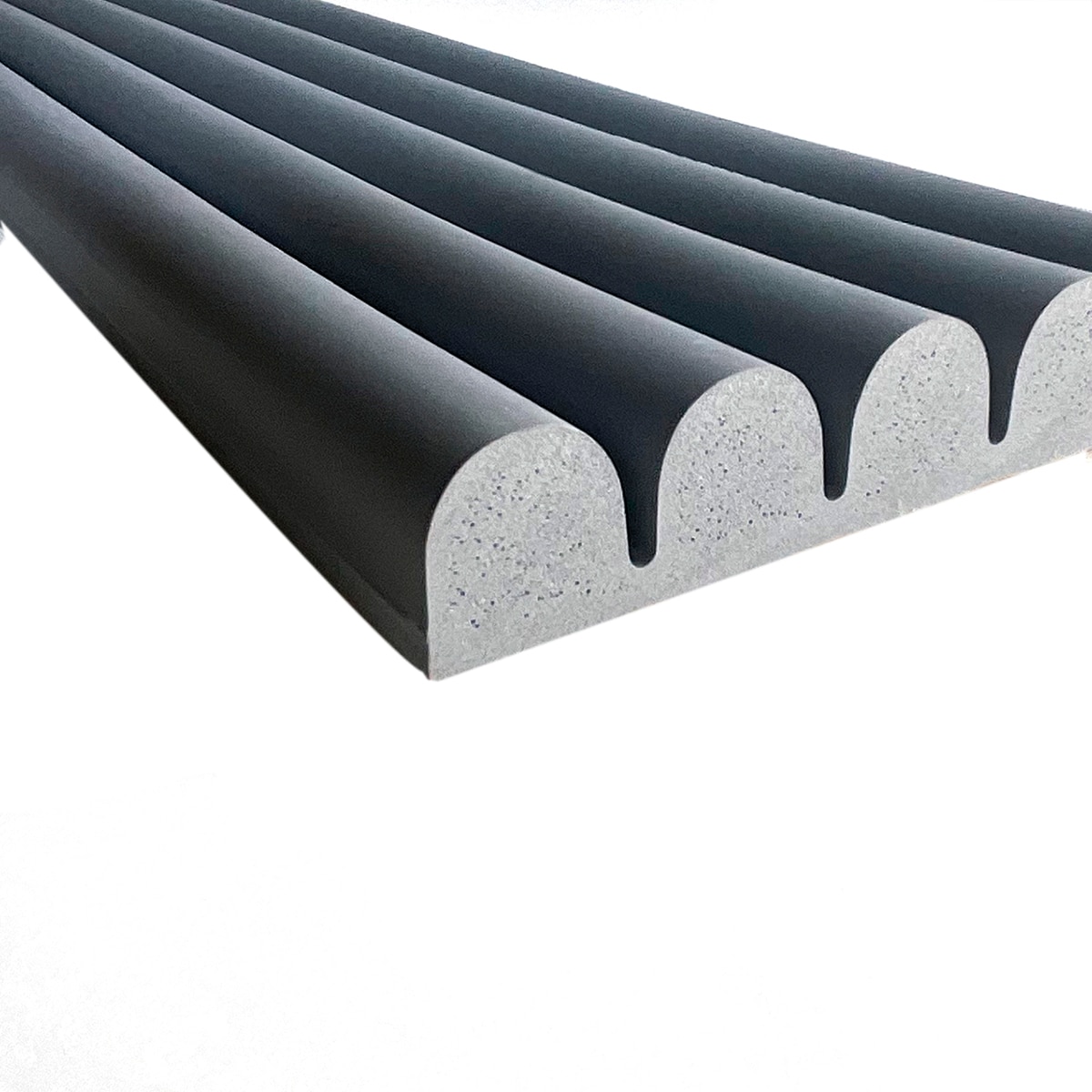 Tope Protector Ondas Paredes Garaje Gris-2