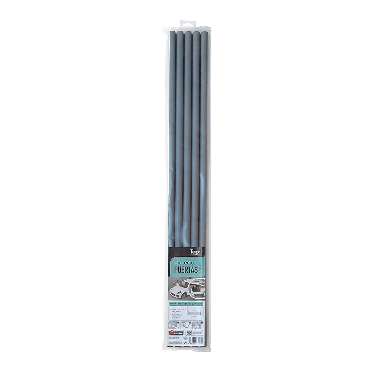 Tope Protector Ondas Paredes Garaje Gris-6