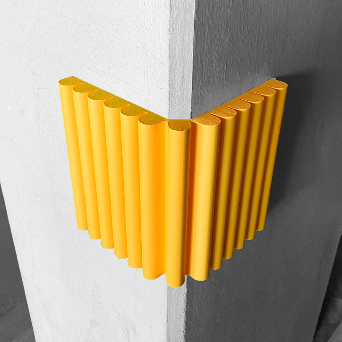Tope Protector Ondas Columnas y Paredes Garaje Amarillo-3