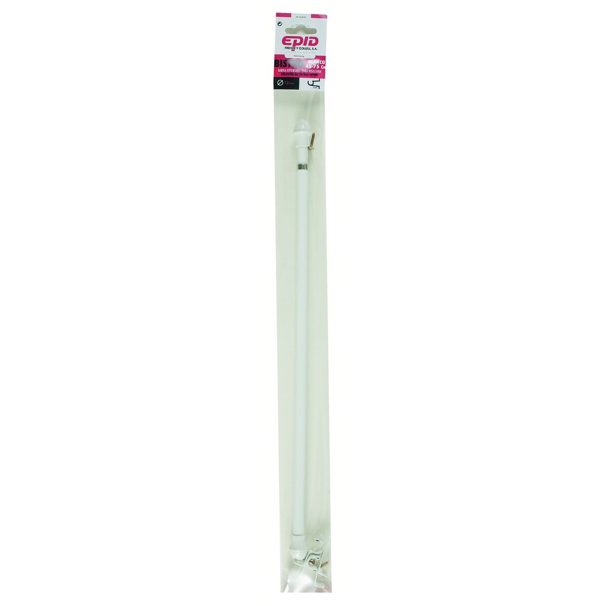 Barra Extensible Visillos 70 a 125 cm Blanco-2