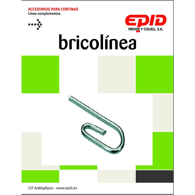 Gancho Simple Metálico Cortina 36 Uds Acero-2