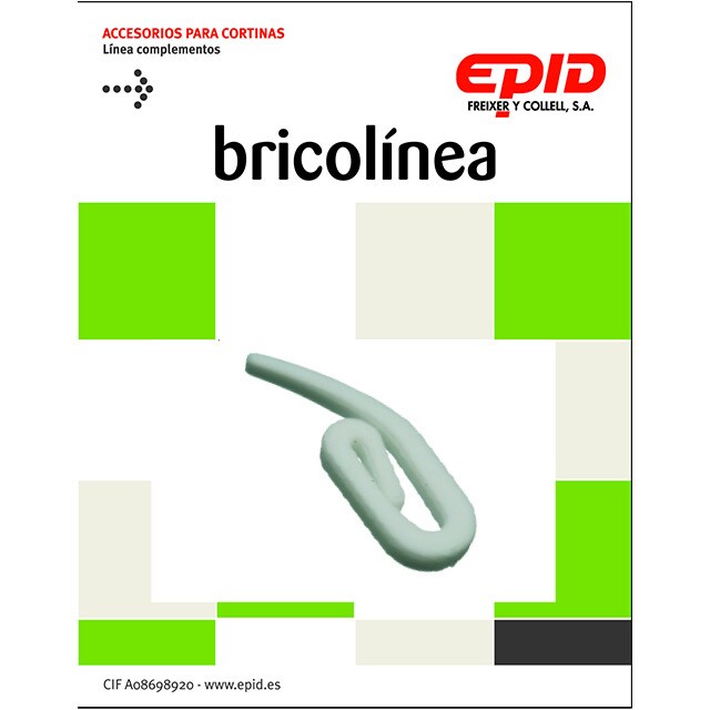 Gancho Simple Plástico Cortina 36 Uds Blanco-2