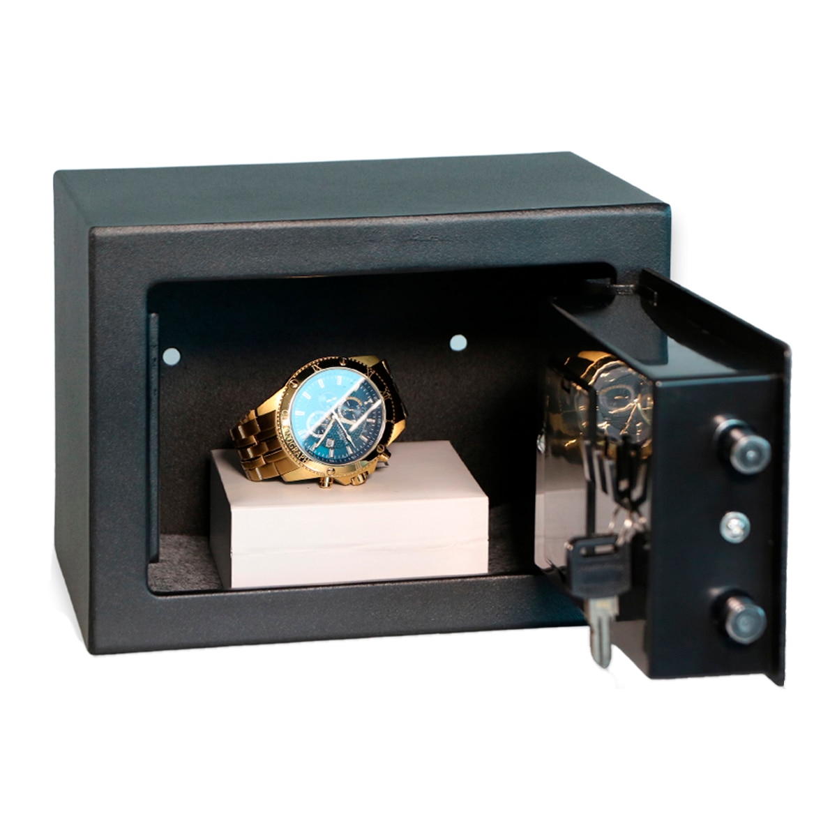 Caja Fuerte Electrónica de Sobreponer Minibank Negro-2
