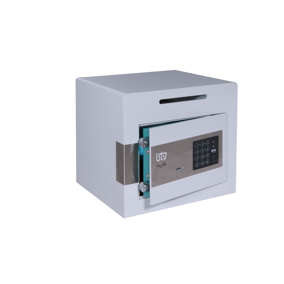 Caja Fuerte de Sobreponer Jade E-27 Ranura Gris / Turquesa-2