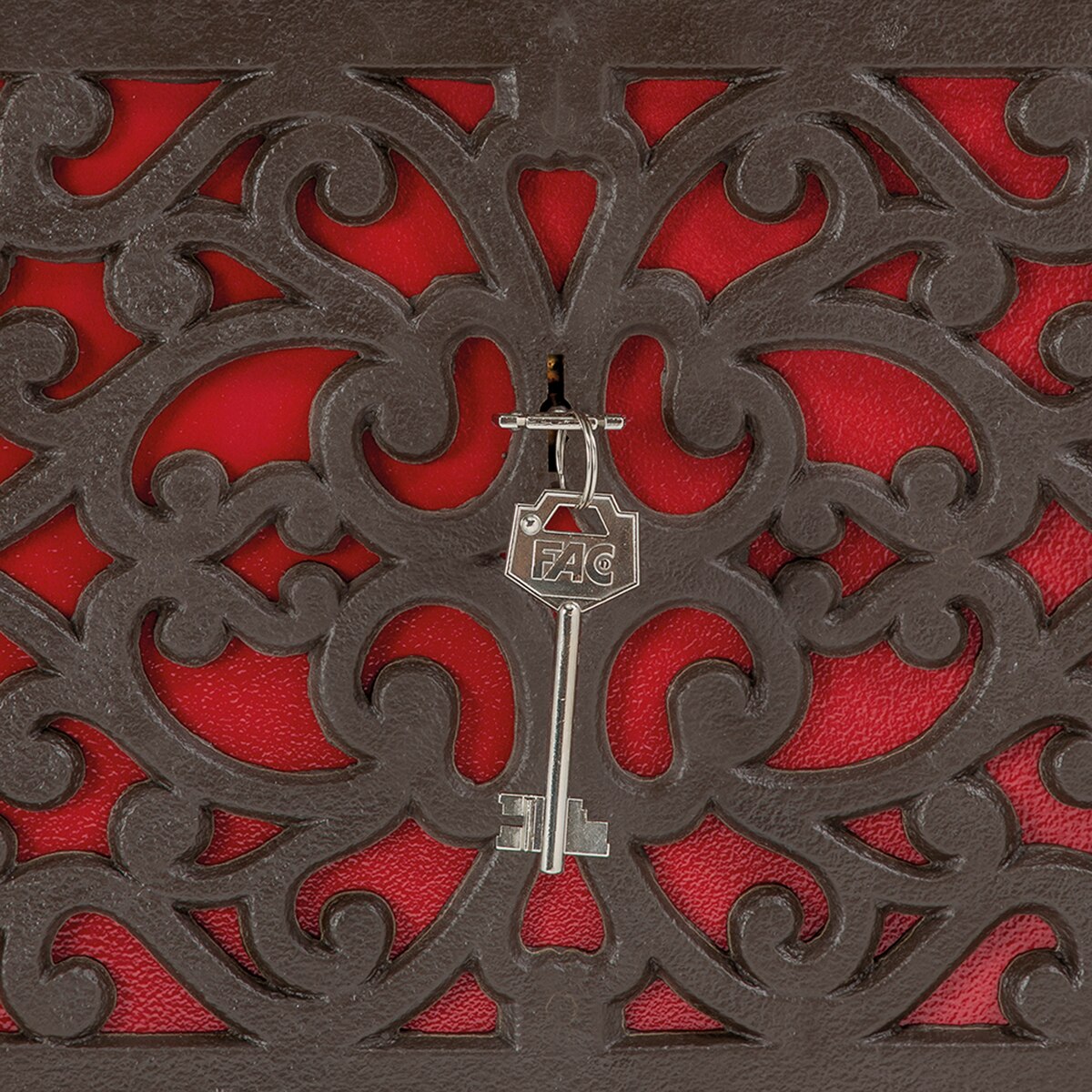 Caja Fuerte de Sobreponer Decorativa Librería Buró 1812 Gris / Granate-3