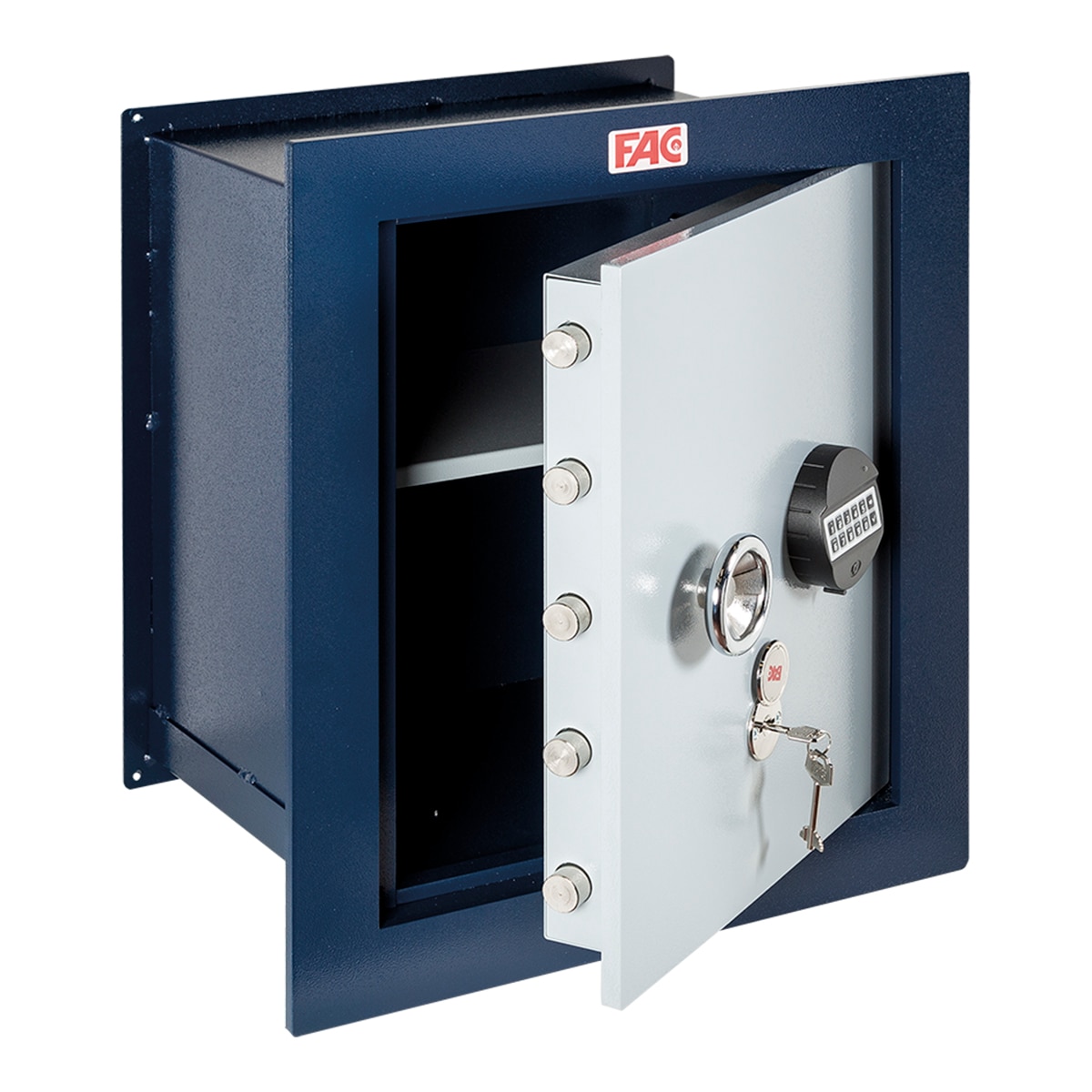 Caja Fuerte de Empotrar 2083-B E V2 Gris / Azul petróleo-2