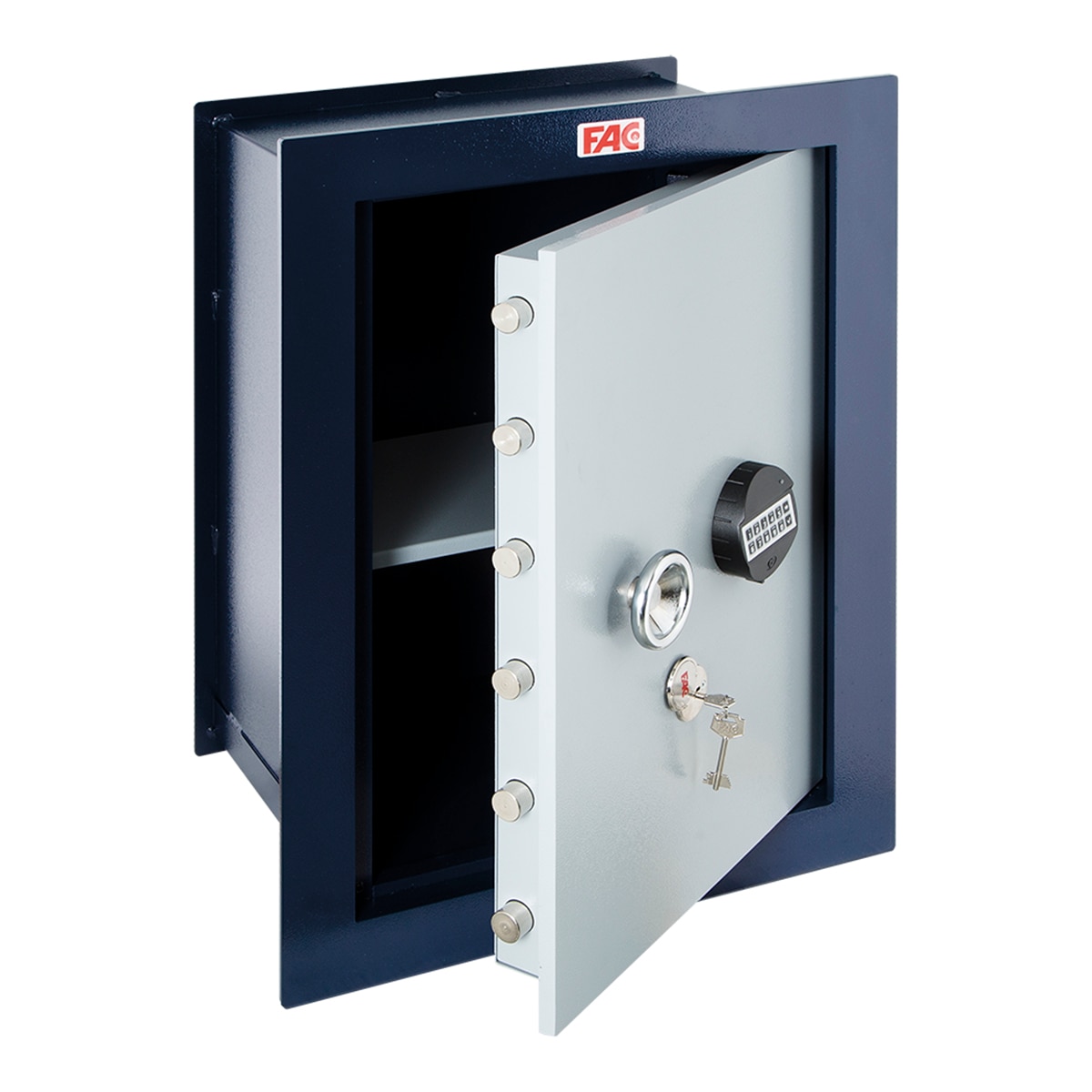 Caja Fuerte de Empotrar 2083-C E V2 Gris / Azul petróleo-2