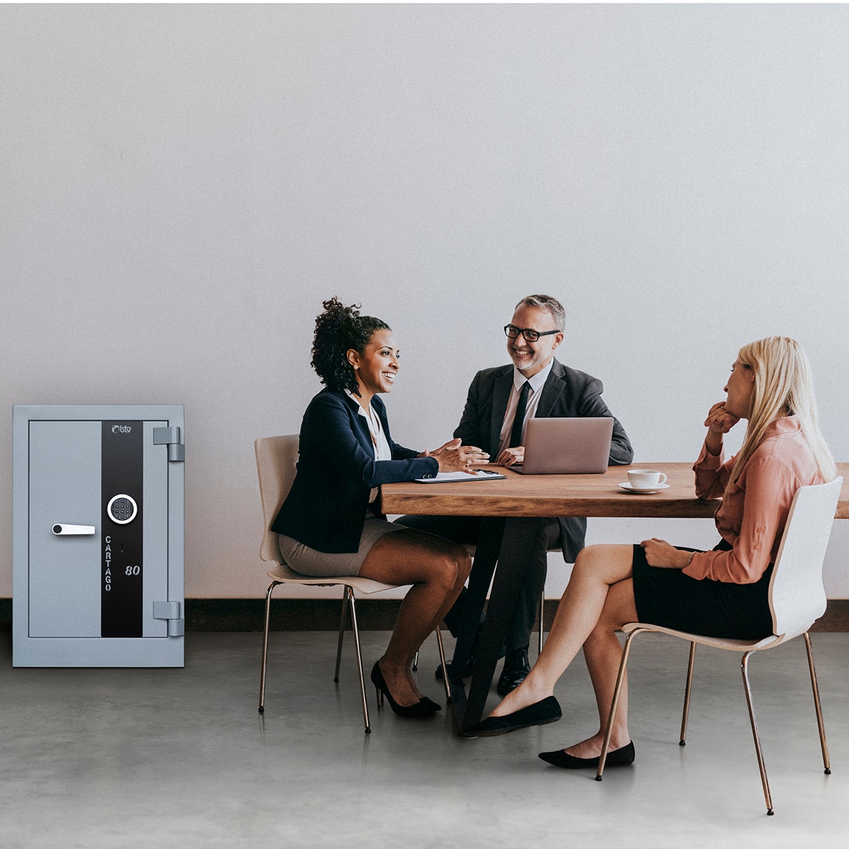 Cofre de Sobrepor Cartago 80-E Cinzento-claro-4