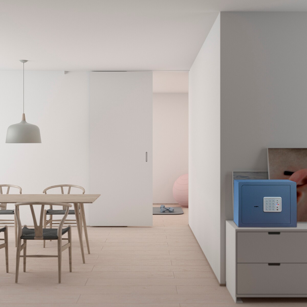 Cofre de Sobrepor Zafiro E-34 Azul Metalizado-2