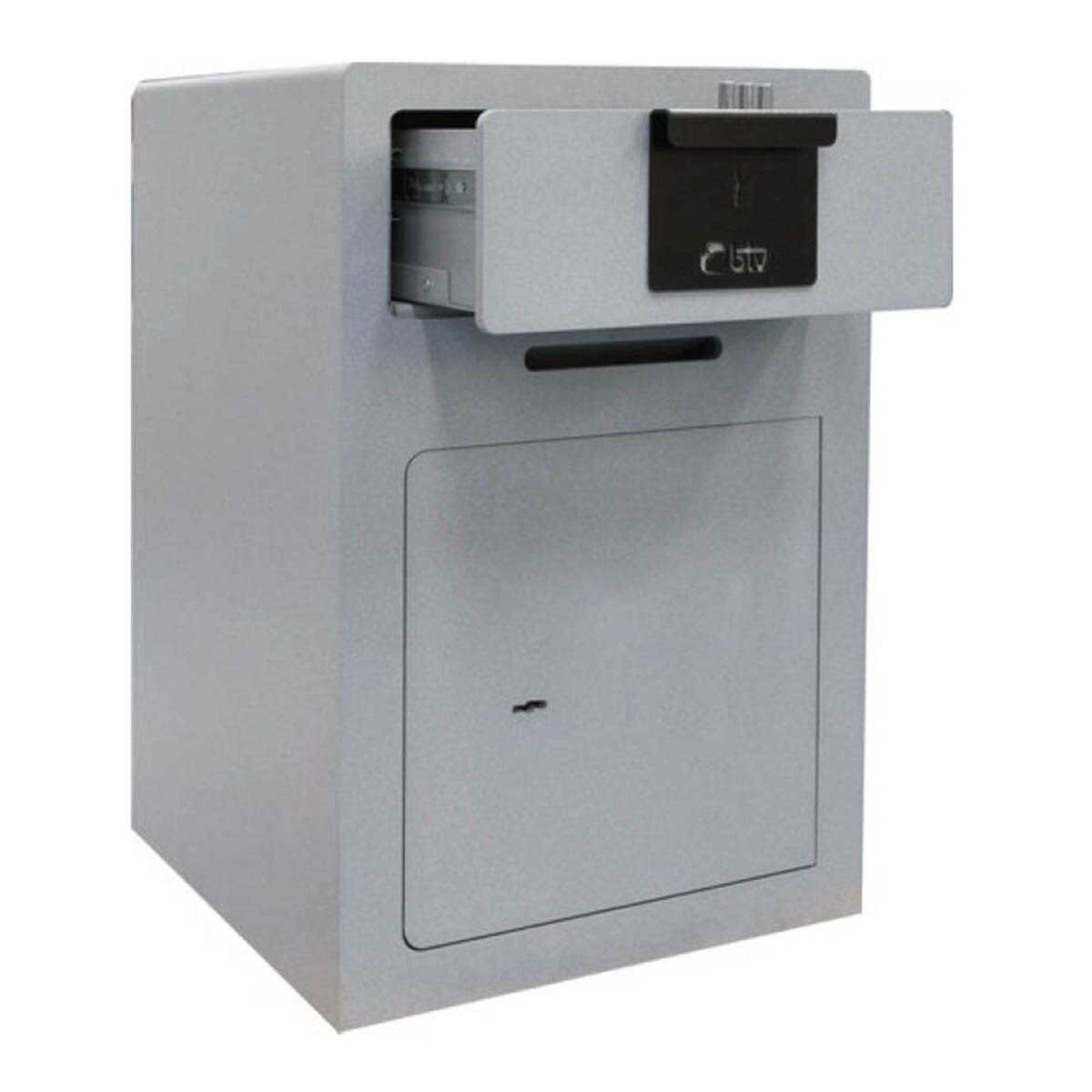 Caja Fuerte de Sobreponer Depósito con Cajón Deslizante L-60-C Gris-1