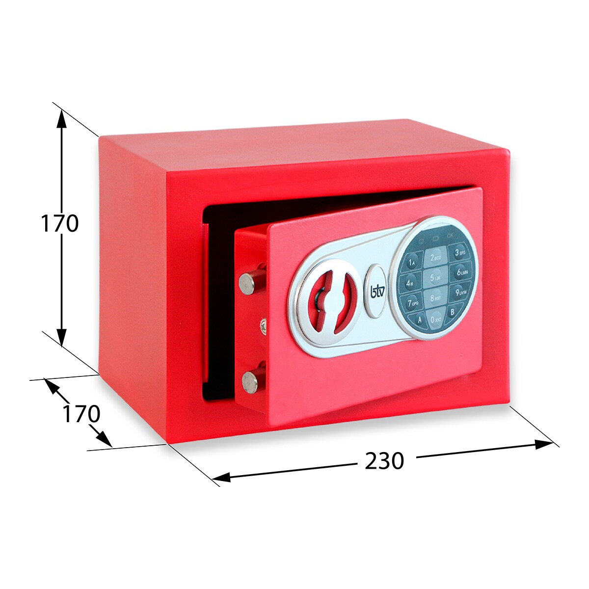 Cofre de Sobrepor Minibank Vermelho-5