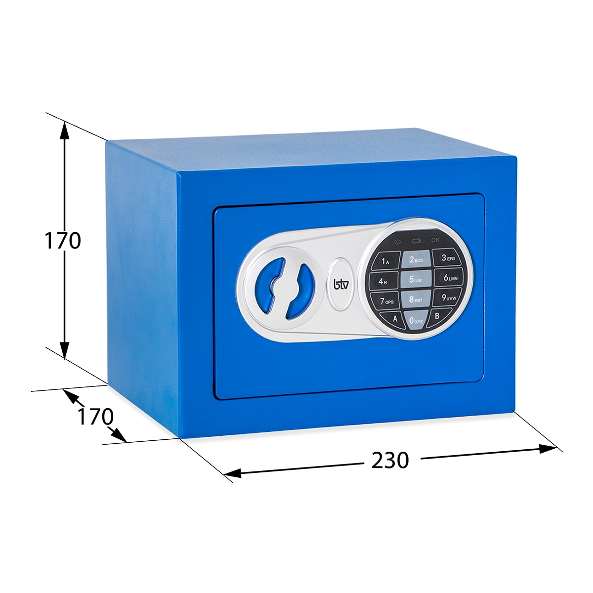 Caja Fuerte de Sobreponer Minibank Azul-6