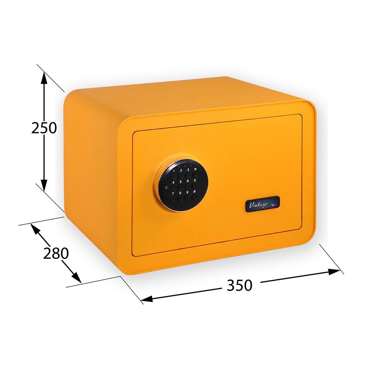 Cofre de Sobrepor Vintage Laranja-4