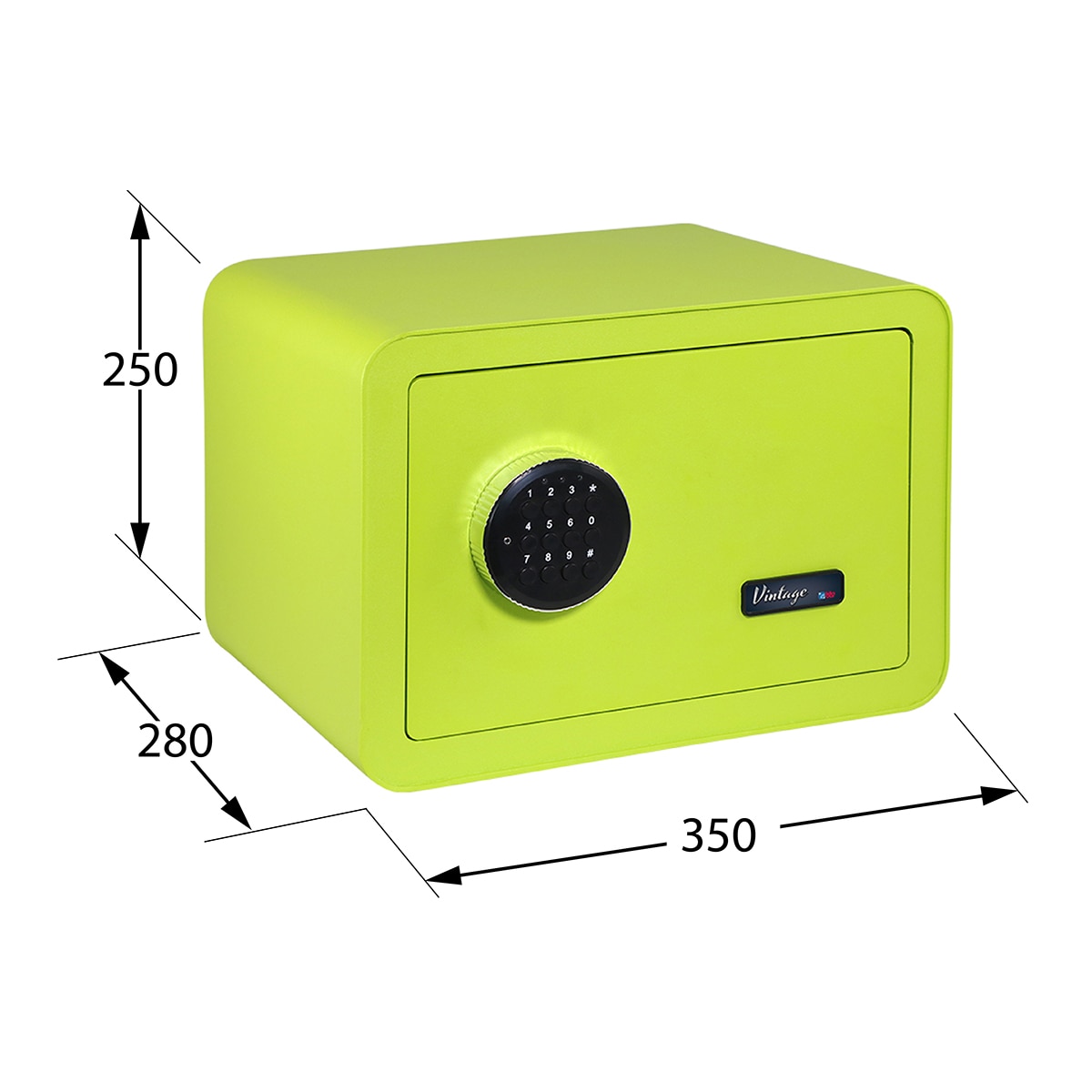 Caja Fuerte de Sobreponer Vintage Verde-4
