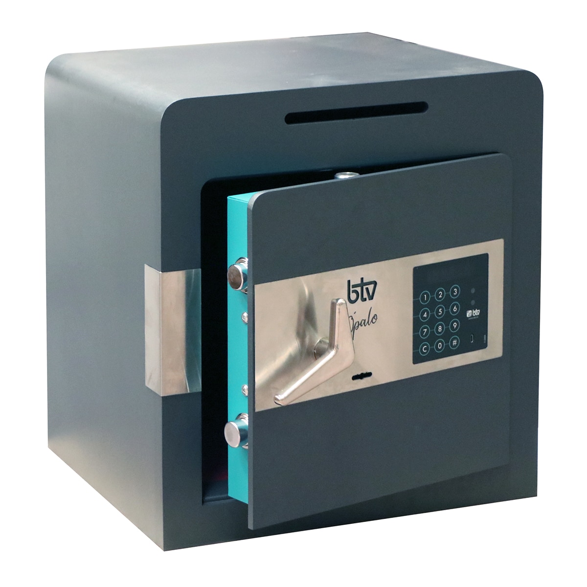 Caja Fuerte de Sobreponer Ópalo E-40 con Ranura Antracita / Azul-2