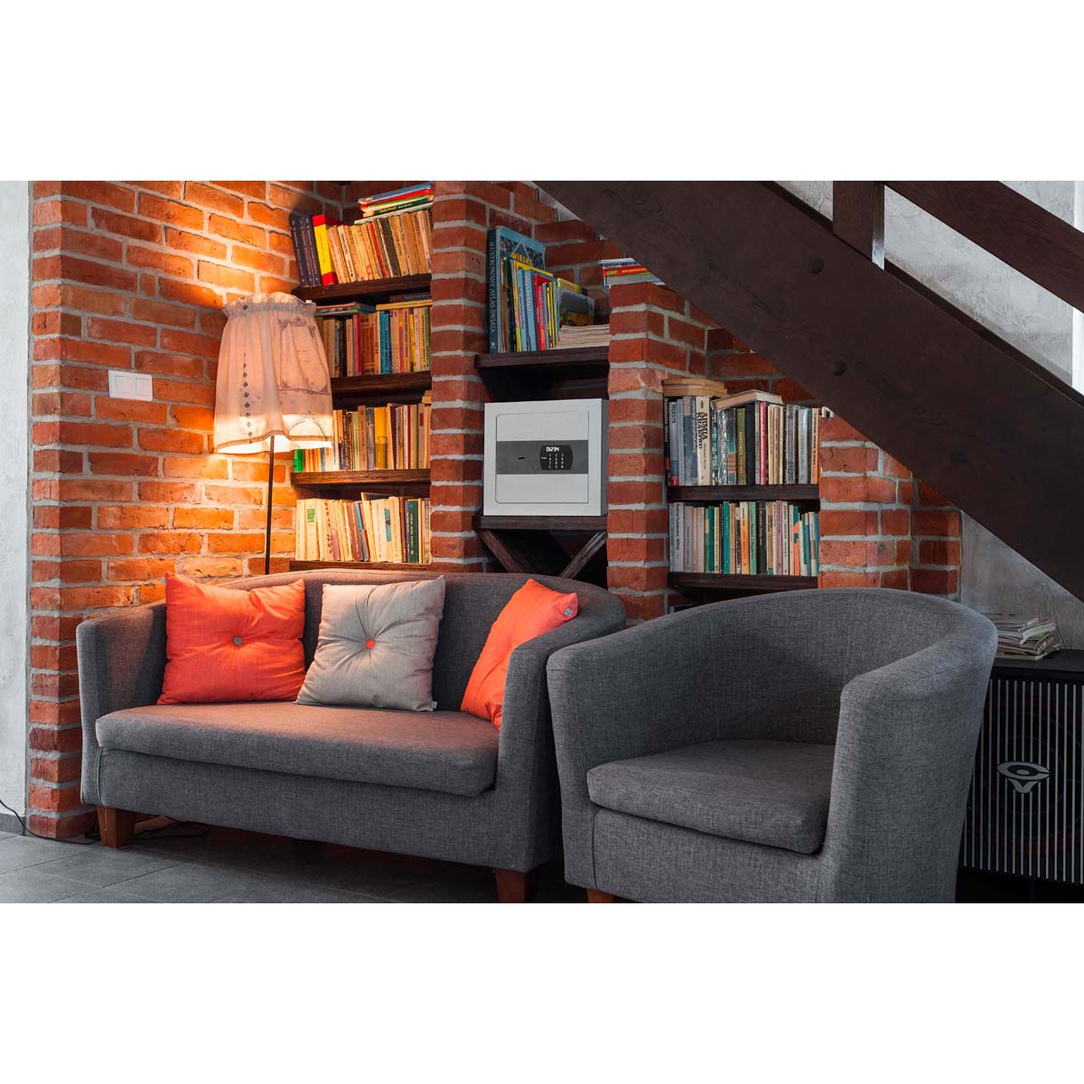 Cofre Eletrónico de Sobrepor Quartzo E-40 Cinzento-5