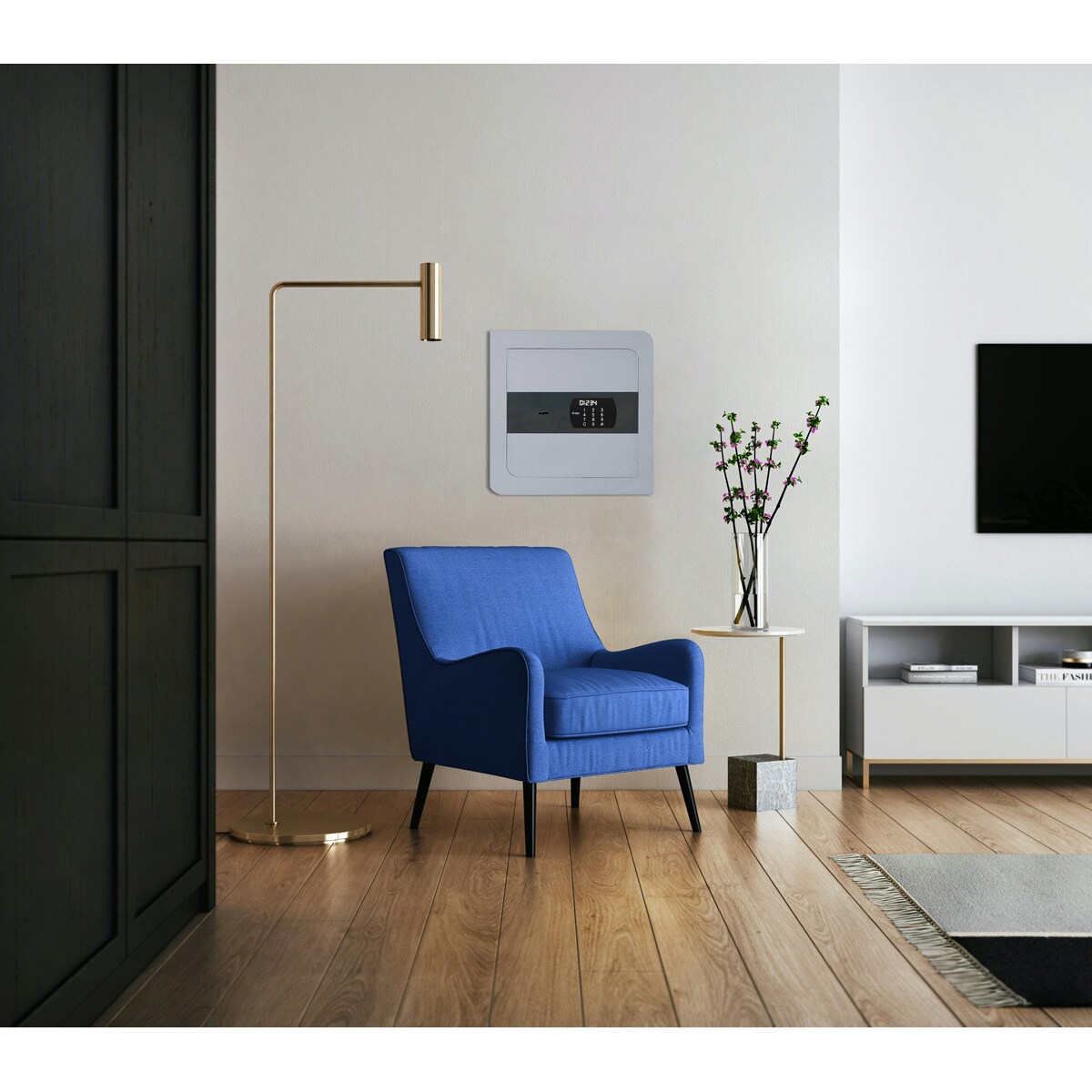 Caja Fuerte Electrónica de Empotrar Cuarzo WE-40 Gris-3