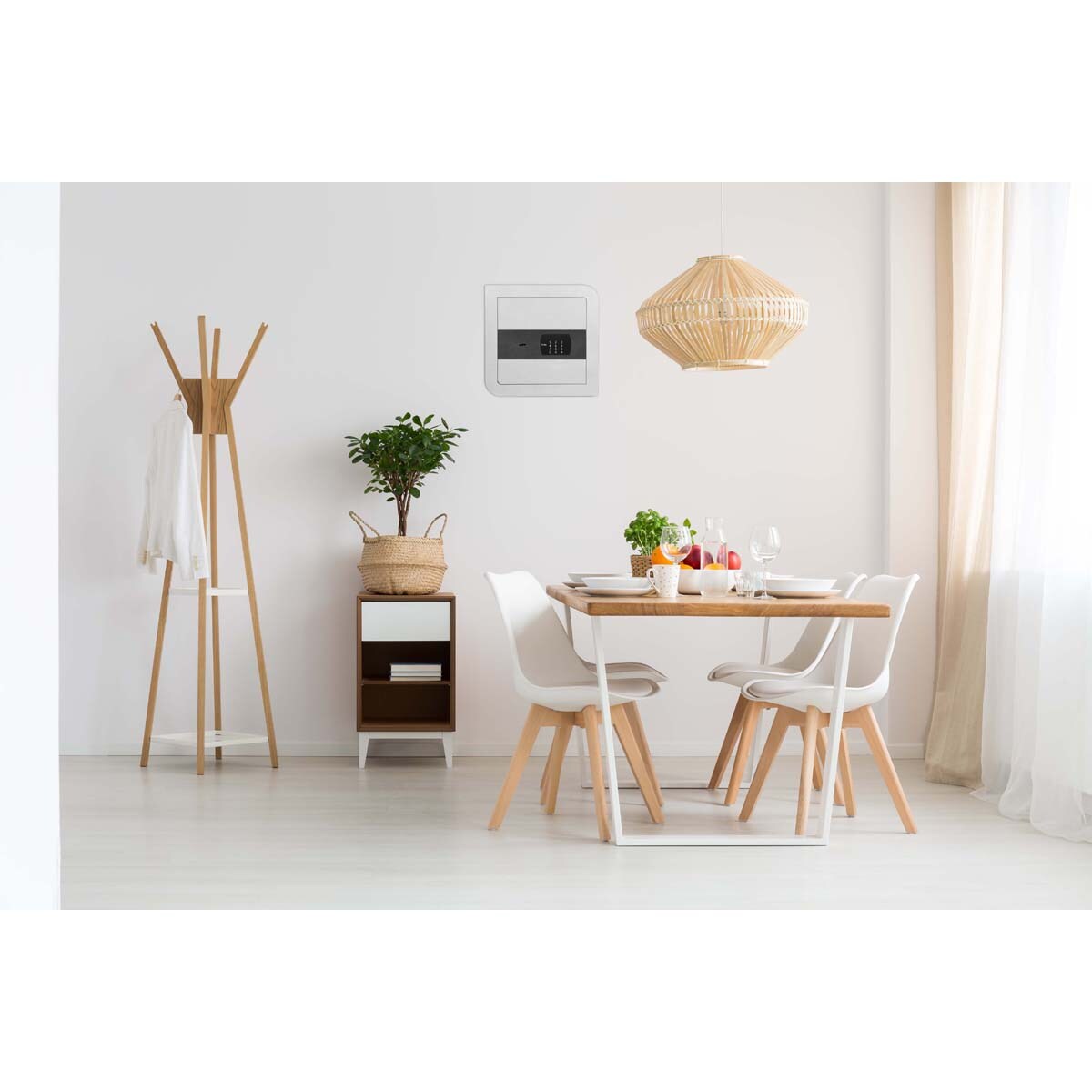 Caja Fuerte Electrónica de Empotrar Cuarzo WE-40 Gris-4